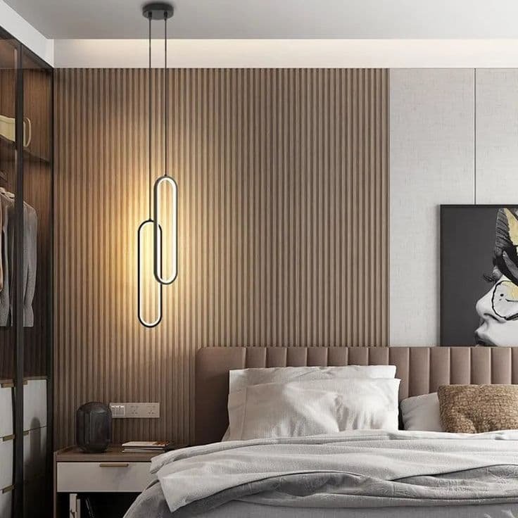 Modern Minimalist LED Pendant Light Chandelier For Bedroom Restaurant Living Room Gold Black Hanging Lamp Decoration Lustre - B-Black-2 head _ Tricolor light (1)
